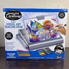 2 In 1 Visual Art Tracing Desk For Men Women By RoseArt New, Open Box