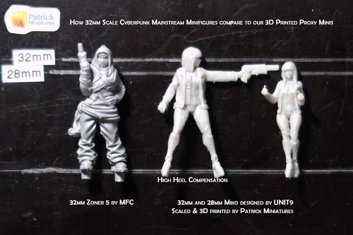 YugenJiiSan - Mini's impresos en 3D - Cyberpunk / Ciencia ficción - Wargam miniatura de mesa - Imagen 2 de 7