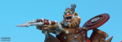 Rackham Confrontation Armored Dwarf Chariot Alt Turret MO Exclusive French Cards