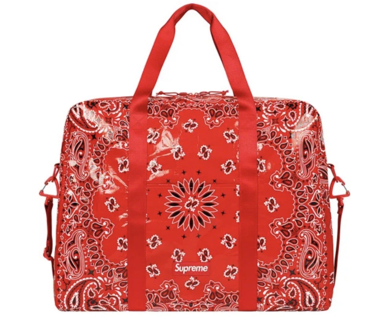 Grand sac de sport Supreme Bandana bâche flambant neuf rouge SS21