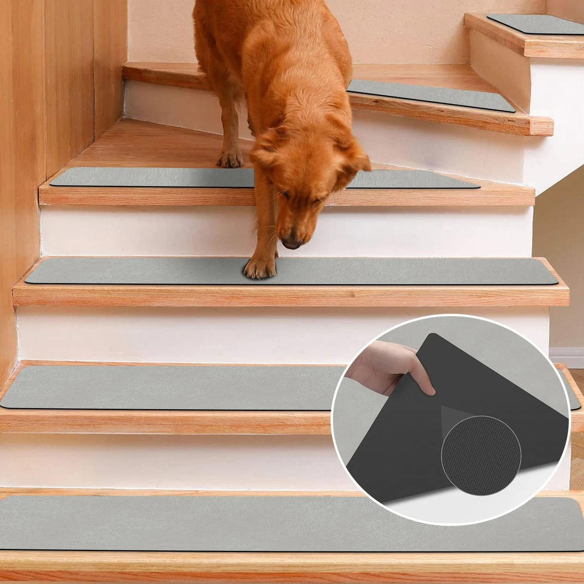 Tapis d escalier en caoutchouc tapis antid rapants pour escaliers poign es d es