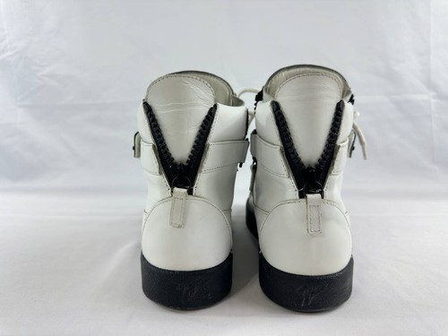 Giuseppe Zanotti High Top Leather White Sneakers Men's EU 42 US 9 - Picture 9 of 11