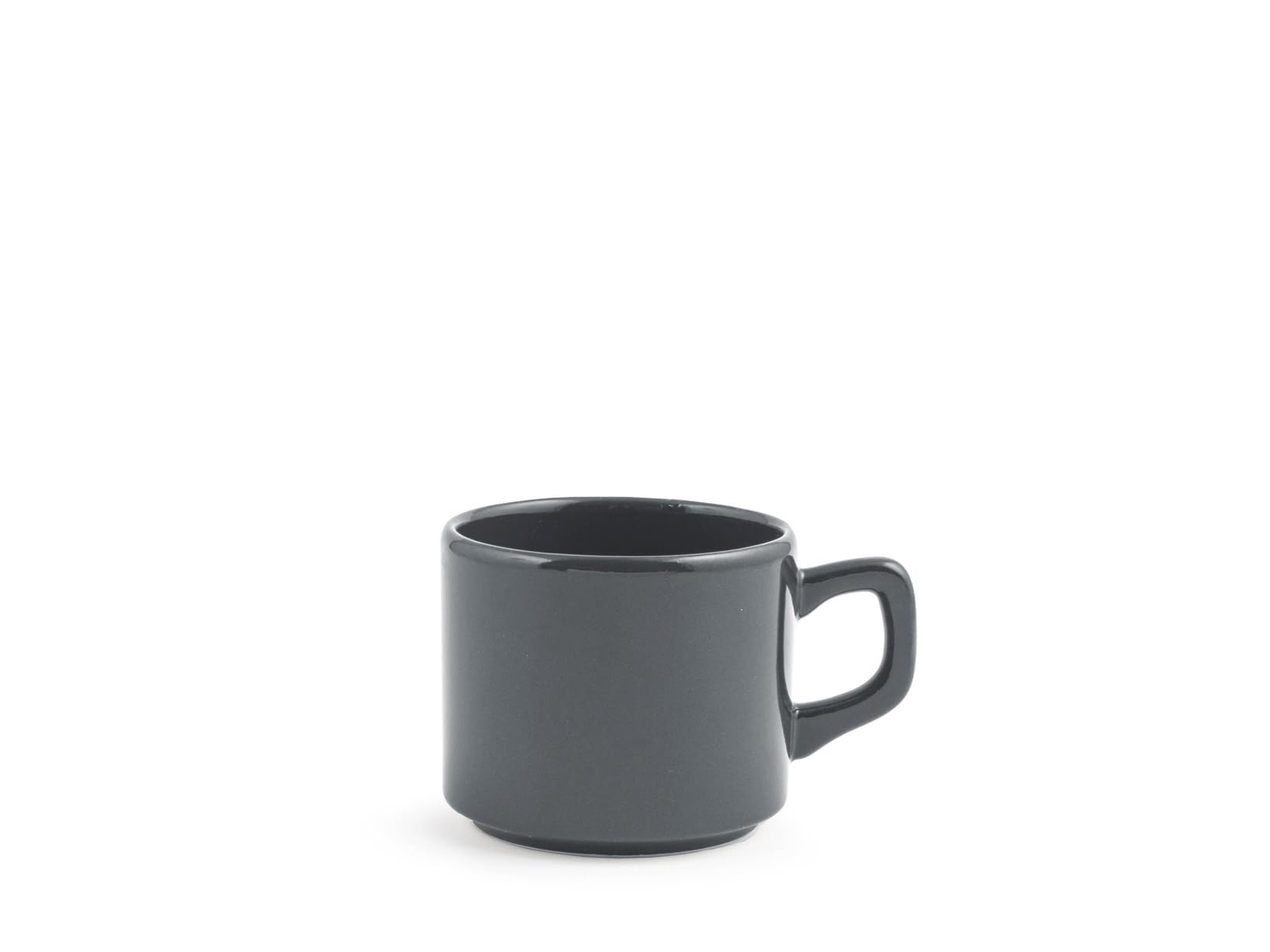 H&H Stoccolma Set 24 Tazze Tè, Stoneware, Grigio, 190cc