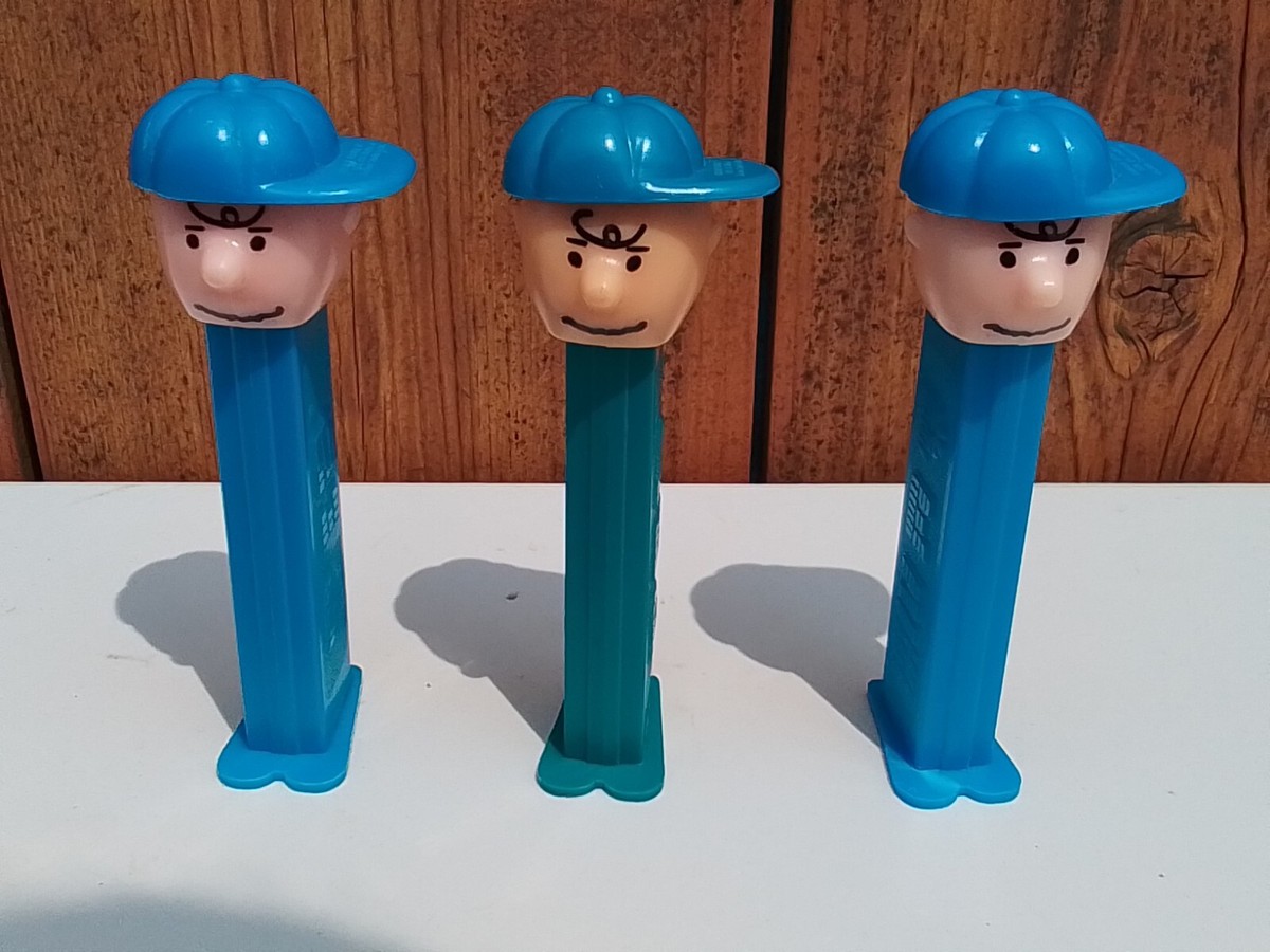 Vintage Pez Charlie Brown Blue Baseball Cap Hat Candy Dispensers