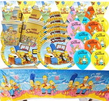 THE SIMPSONS GIFT BOX CAKE TOPPER CUPCAKE BALLOON BANNER SUPPLIES idea theme cup