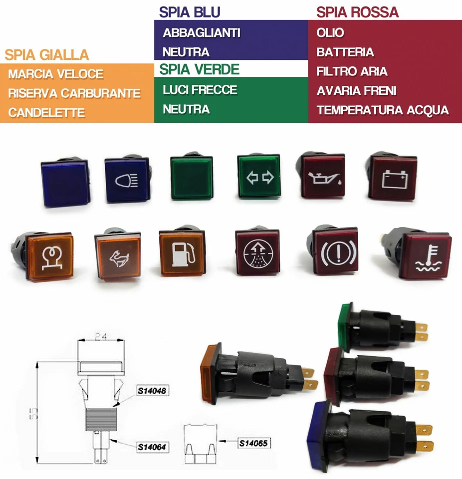 SPIA UNIVERSALE LUCE LUMINOSA RICAMBIO VEICOLI MEZZI AGRICOLI TRATTORE 29242V