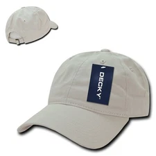 Stone Tan Solid Blank Washed Cotton Polo Style Low Crown Baseball Ball Cap Hat