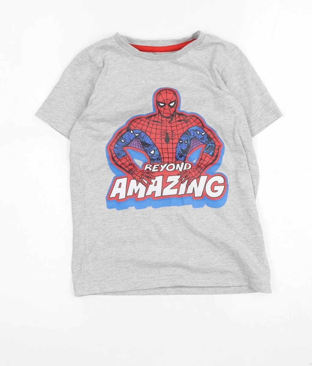 Marvel Classic Spiderman Boys Short Sleeve Tee Shirt T, Blu