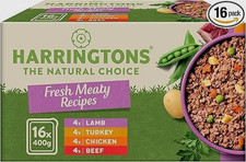 Harringtons Grain Free Complete Wet Dog Food Meaty Pack 16x400g free shipping... 3.27 per kilo