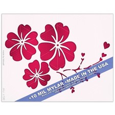 Hibiscus Flower Stencil Tropical Hawaiian Floral Beach Island Hearts