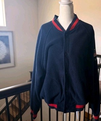 Rare Vtg Polo Sport Ralph Lauren 1992 Stadium USA Fleece Jacket M