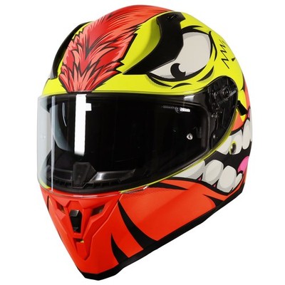 Vcan H128 Mohawk Integralhelm Motorradhelm gelb