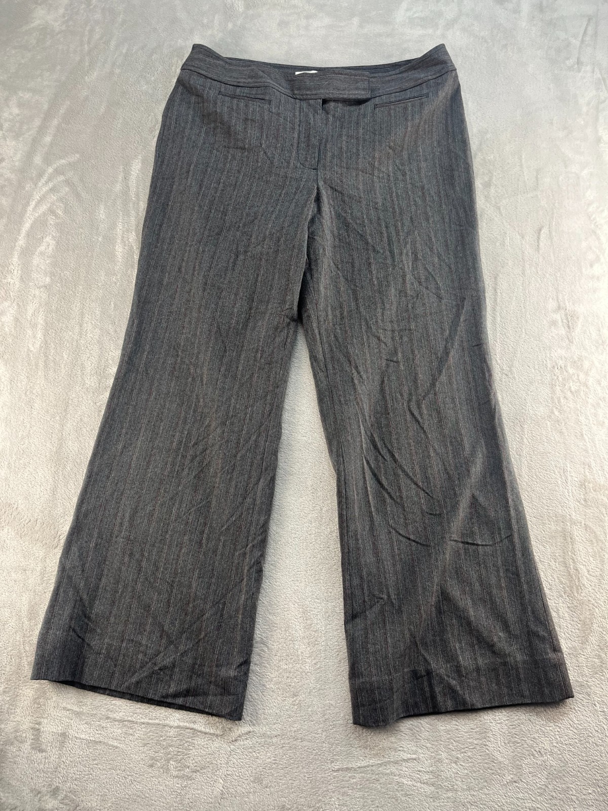 Ann Taylor Loft Dress Pants Womens 10 ann Gray Wide Leg Career Business