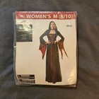 Gothic Vampress Women's M 8 10 Halloween Costume Dress Choker Hooded cosplay