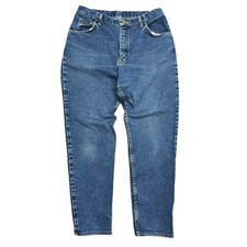 Vintage 90s Wrangler High Waisted Tapered Leg Jeans Mom Blue Made in USA 12 x 30