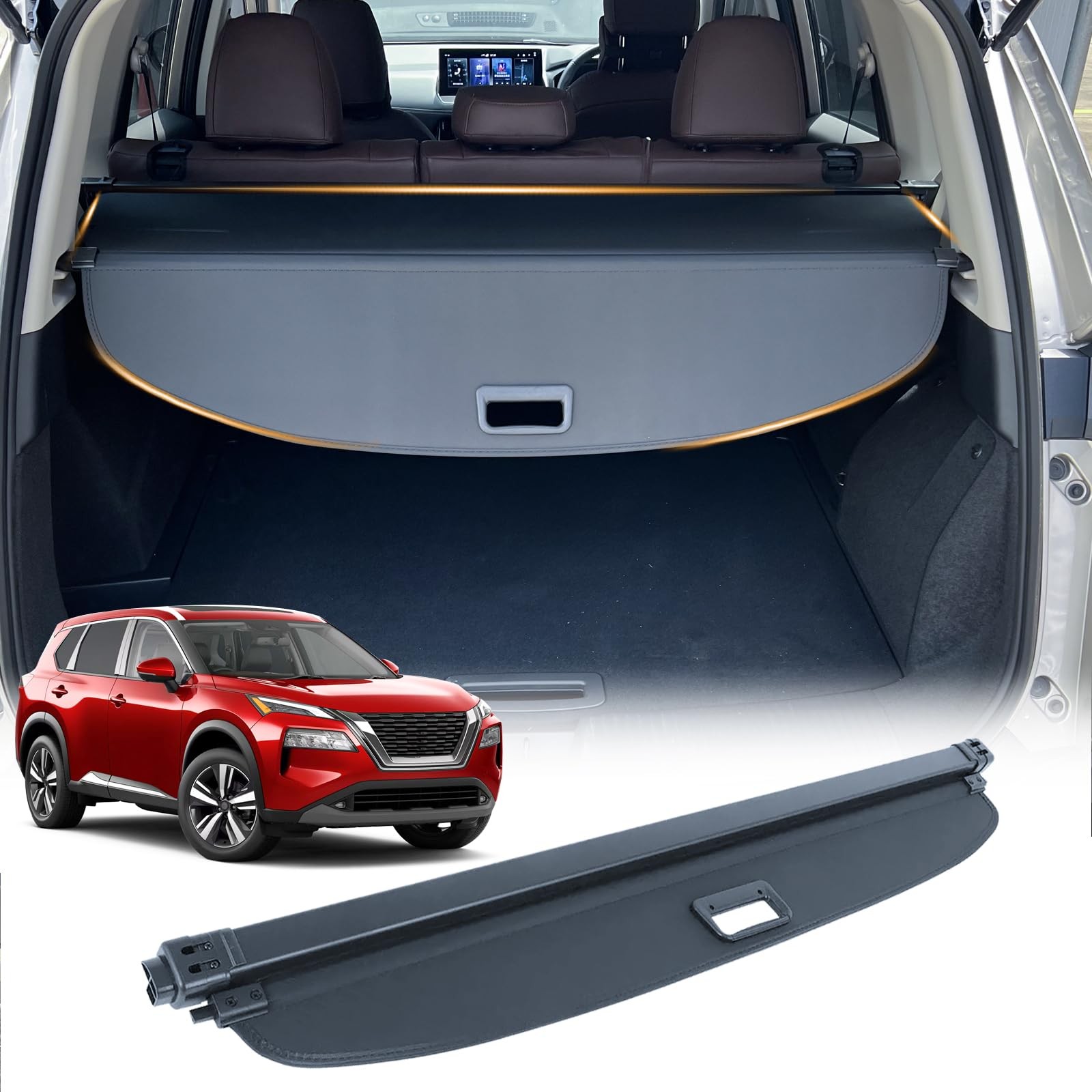 Retractable Cargo Cover for Nissan Rouge 2021 2026 Anti Peeping