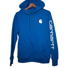 Carhartt Clarksburg Hoodie Hooded Sweatshirt Women Small Blue Pullover Workwear