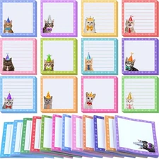 Handepo 12 Pack Cat Sticky Notes Small to Do List Notepad Funny Cute Kitty Ca...