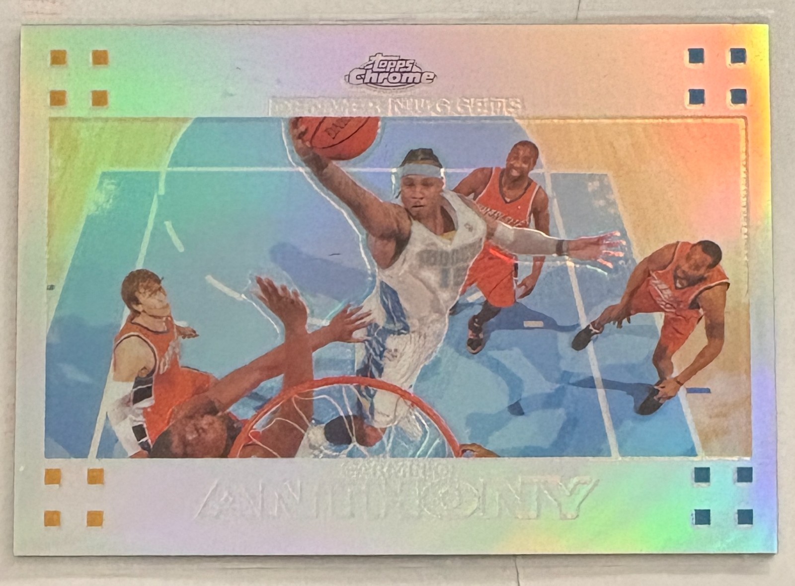 2007 Topps Chrome CARMELO ANTHONY REFRACTOR #ed /999 HOLO #15!