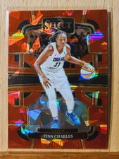 Tina Charles #83 2024 Select WNBA Concourse Red Cracked Ice Prizm Dream W0213A