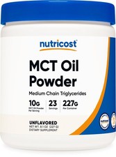 Nutricost Premium MCT Oil Powder .5LBS - Zero Net Carbs, Best for Keto, Ketosis