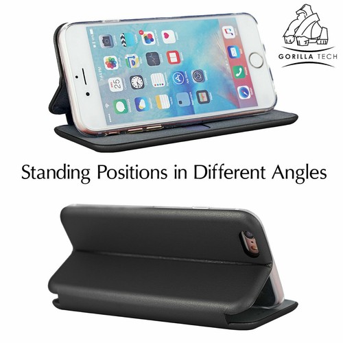For iPhone 15,14,13,S23,S22 Luxury Leather Magnetic Flip Wallet Kickstand Case - Picture 24 of 47