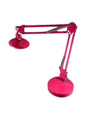 Pink Architect Drafting Desk Lamp Articulated Light C Clamp MCM Hot Pink