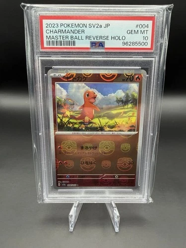 Pokémon Charmander 004/165 Sv2a Master Ball Reverse Holo PSA 10 Japanese