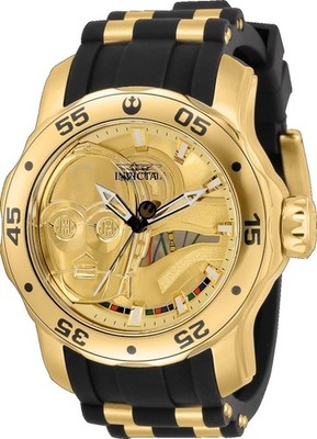 Invicta Star Wars C3P0 Men's 48mm Limited Edition Gold Silicone