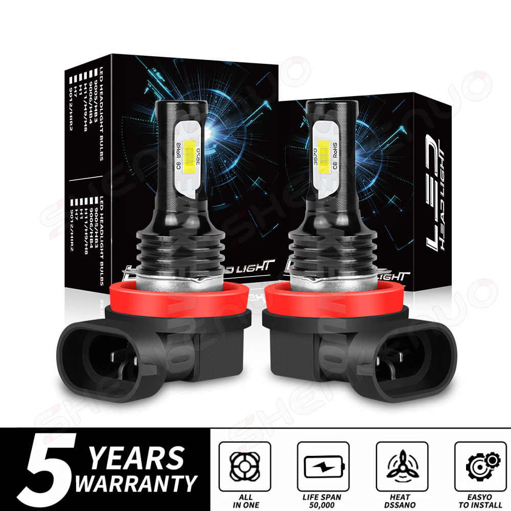 For Toyota Highlander 2017-2019 2X H11 LED Headlight Bulb Low Beam