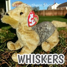 🤎 WHISKERS 🤎 2000 Ty Beanie Brown Mustache Airedale Terrier DOG  *MWMT*