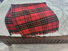 VTG 100 Wool Blanket, Rough Rider All-Wool Fringed Blanket, Warm Camp Blanket