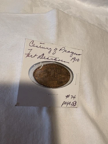 Vintage Elongated Penny - Century Of Progress - Fort Dearborn