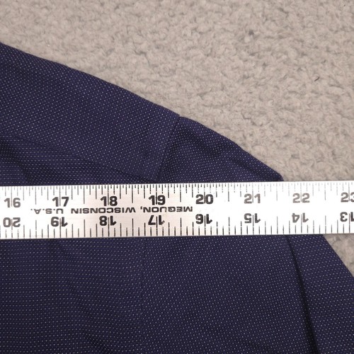 Charles Tyrwhitt Mens Dress Shirt 17.5 34 35 Navy Blue Classic Fit Non Iron - Picture 4 of 10