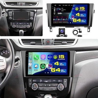 DAB+ 4+64GB Für Nissan X-Trail 2014-2018 Autoradio Android 15 Carplay WIFI GPS