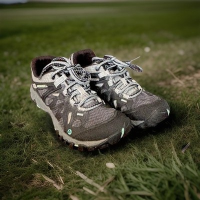 Merrell All Out Blaze Aero Sport Hiking Shoes Womens Size 7 Black & Gray J65022