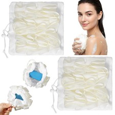 2 PCS Soap Bar Loofah 2 in 1loofah Washcloth Combo Soap Loofah Pouch with Dra...