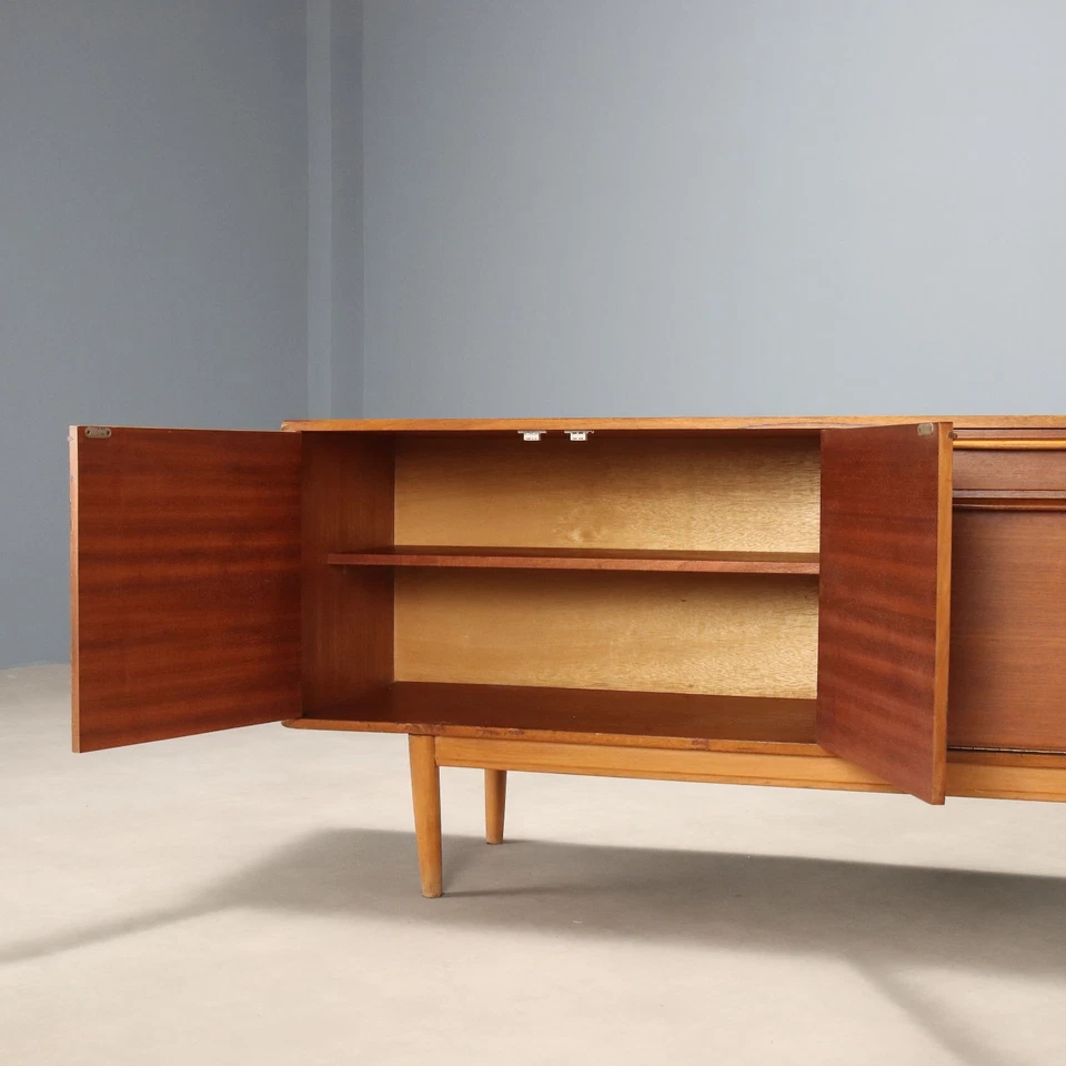 Vintage Anrichte Teck Furniert Design Nordeuropa der 60er Jahre Originell - Bild 4 von 4