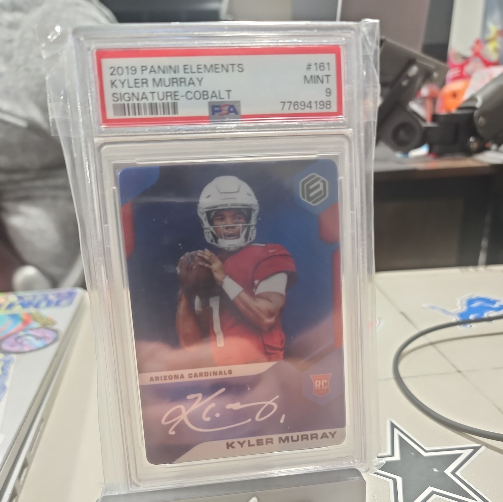 Kyler Murray Arizona Cardinals 2019 Elements Cobalt Auto #/10 PSA 9 