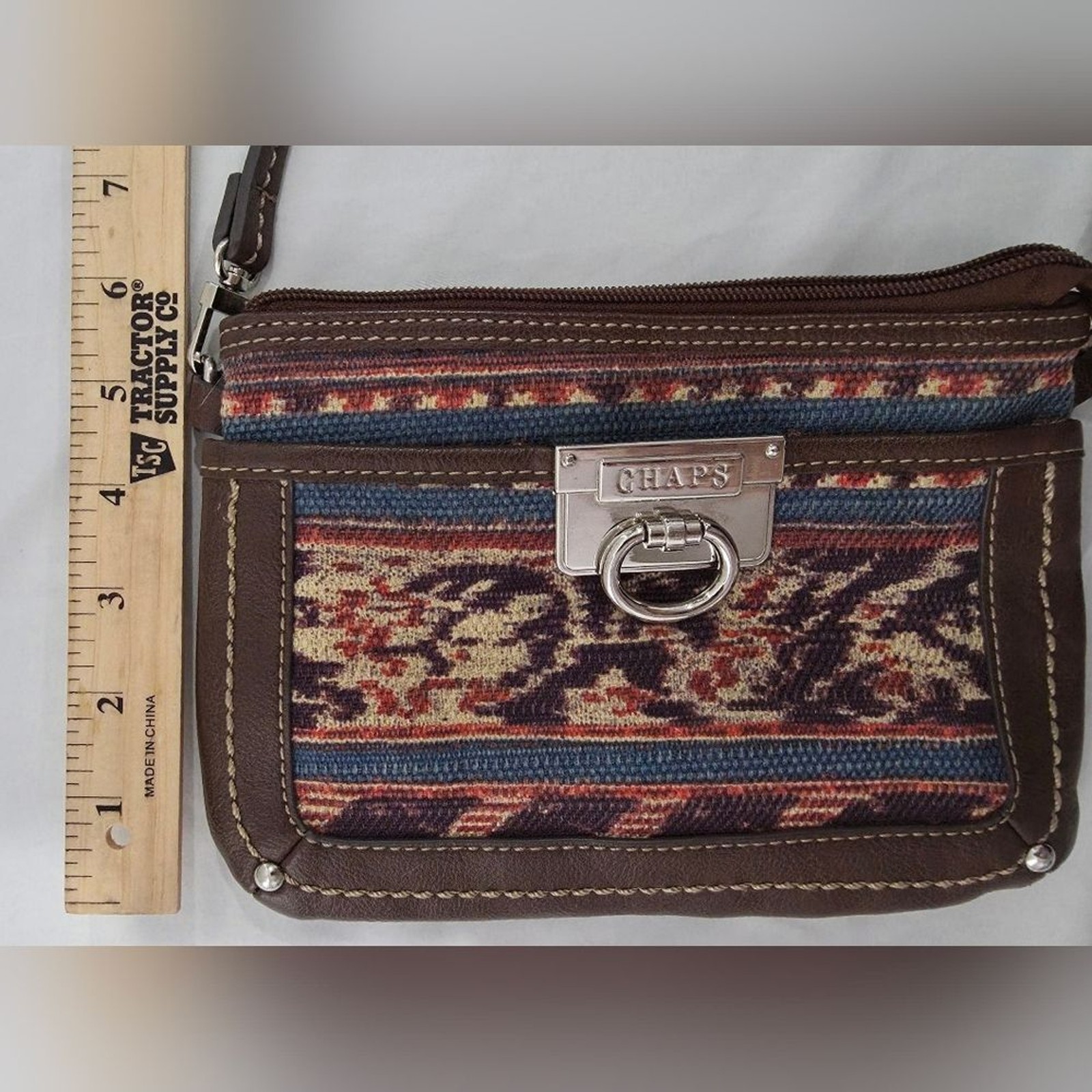 Chaps Multicolor Patterned Satchel - image 7