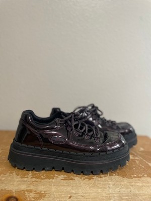 Skechers Jammer Grunge LaceUp Sneaker Boots Platform Chunky Burgundy Women's 8.5