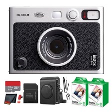 Fujifilm Instax Mini EVO Instant Film Camera Black with 40 Films  32GB Card