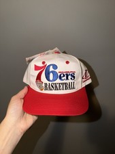 Vintage Philadelphia 76ers Sixers Logo Athletic Snapback NWT Hat Cap NBA 