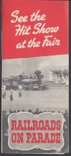 Railroads on Parade New York World's Fair folder w/ map 1940