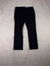 veronica beard black slim leg cropped pants size 8 back seam