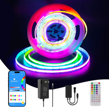 RGB Smart IC COB LED Strip Light 18Ft Addressable Chasing Color 12V LED Light St