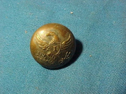 Orig CIVIL WAR Union BRASS INFANTRY Uniform BUTTON 7/8"