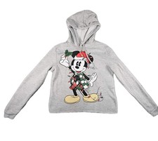 Disney Christmas Mickey Mouse Hoodie Juniors S Holidays Lights Festive
