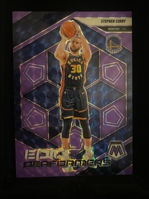 2024-25 PANINI MOSAIC STEPHEN CURRY #3 EPIC PERFORMERS PURPLE FLUORESCENT 50/175