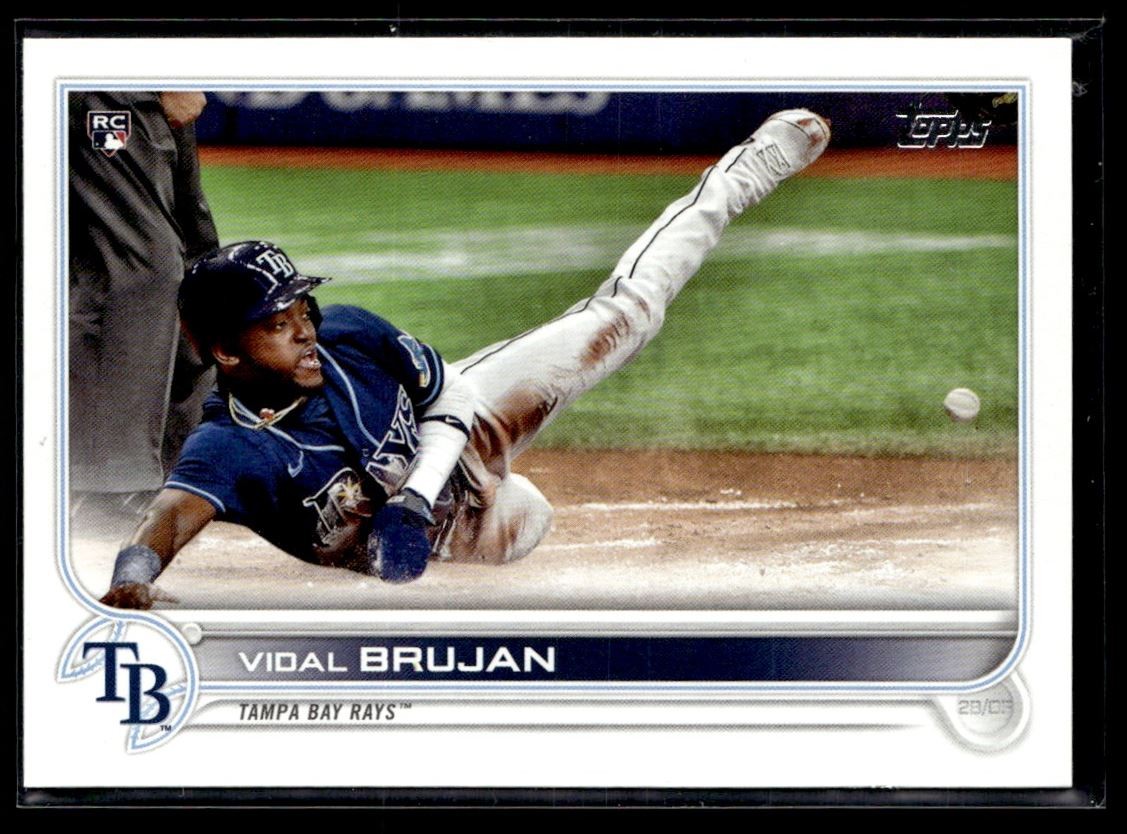2022 Topps SP Variation Vidal Brujan Rookie Tampa Bay Rays #25